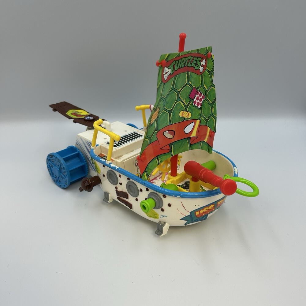 1991 Leo’s Jolly Turtle Tubboat Vintage TMNT Ninja Turtles Vehicle Tug Boat Toy